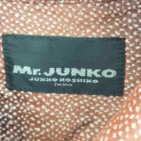 ミスタージュンコ Mr.JUNKO 総柄 L/S 開襟シャツ メンズ